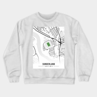 Stadium of Light Map Design - WHITE Crewneck Sweatshirt